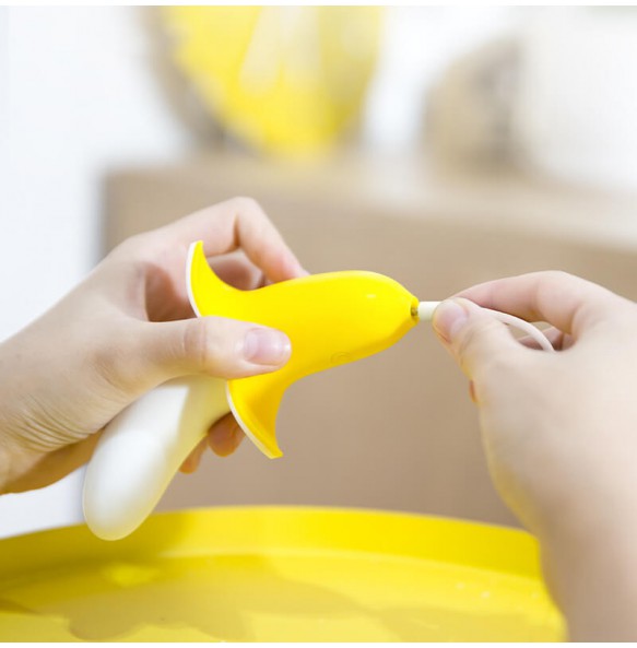 YY Horse - Little Banana Vibrator Wand (Chargeable - Yellow)